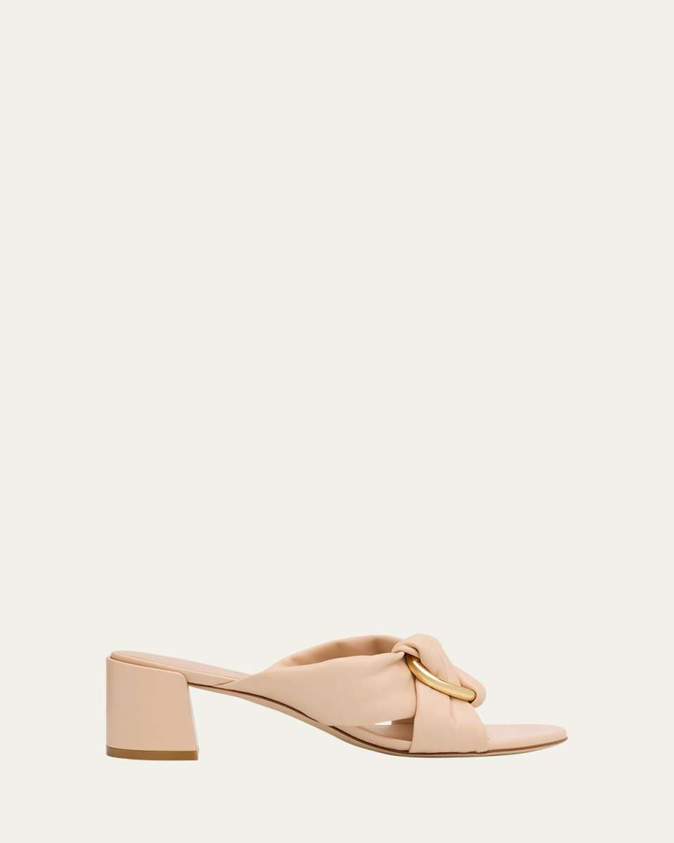 Cece Leather Twisted Ring Slide Sandals
